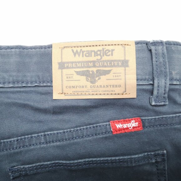 NWT Wrangler Slim Fit Navy Boy's Size 14R Moisture Wicking Khakis Pants - Picture 9 of 12